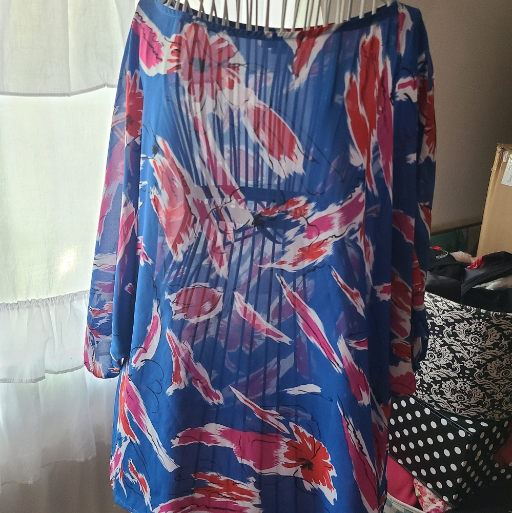 Sheer batwing top